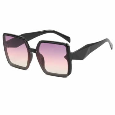 Imagem de HPIRME Óculos de armação grande da moda feminina (BJ5309-C5)