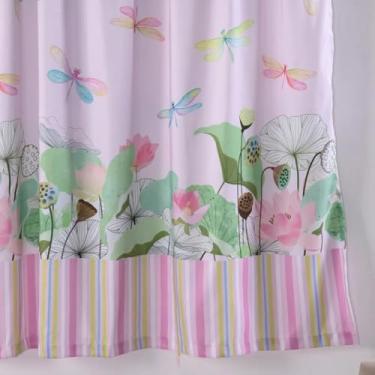 Imagem de Cortina Quarto Infantil Decoração Estampa Digital 2,00x1,50m para Varão Simples Duplo (Libélulas)