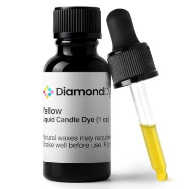 Imagem de Tinta líquida amarela para velas (28 g) - Feito nos EUA - Ingredientes puros e simples - Suprimentos para fabricação de velas para soja, parafina, palma ou cera de gel. 10 cores vibrantes para