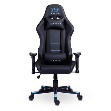 Imagem de Cadeira Gamer Xt Racer Attack - Preta E Azul, 6 meses, Azul, Gamer, Ny