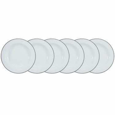 Imagem de Conjunto De Pratos Fundos 06 Peças Itamaraty Prata Schmidt