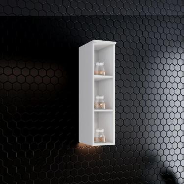 Imagem de Armário Aéreo Nicho De Cozinha 20 Cm Amy Casa 812 Branco Hp