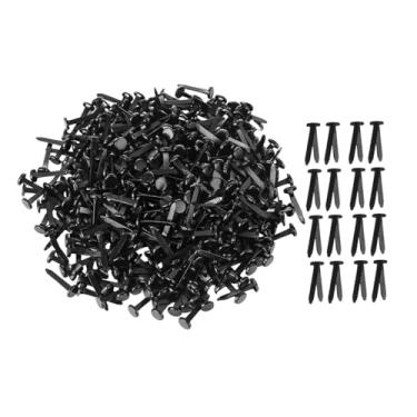 Imagem de Vaveren 300x Prendedores de Papel, Tachinhas Redondas Decorativas para Artesanato, Tachinhas de Pressão para Scrapbooking e Projetos DIY, Preto