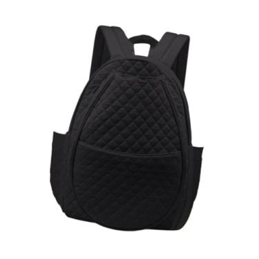 Imagem de Vaveren Mochila para tênis multifuncional e estilosa, organizadora para viagem e esportes, para pickleball badminton, bolsa para raquete de tênis, Preto