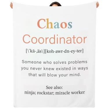 Imagem de Maysing Presentes de Coordenador de Caos Presente de Aposentadoria para Mulher Homem Cobertor Macio Agradecimento Presentes de Apreciação para Chaos Coordenador Assistente Social Líder Colega de