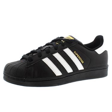 Imagem de Adidas Superstar Tênis unissex para bebês, Preto/branco/preto, 1 Little Kid
