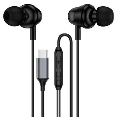 Imagem de Fones de ouvido com fio Pixel USB C para Google Pixel 10 Pro XL/Fold, 10 Pro, 10, 9a, 9 Pro XL, 9 Pro Fold, 9, 8a, 8Pro, 8, 7a, 7Pro, 7, 6a, 6, 5a, 5, 4a, 4XL, 3a, 3XL, 3, 2XL, 2, Fones de ouvido