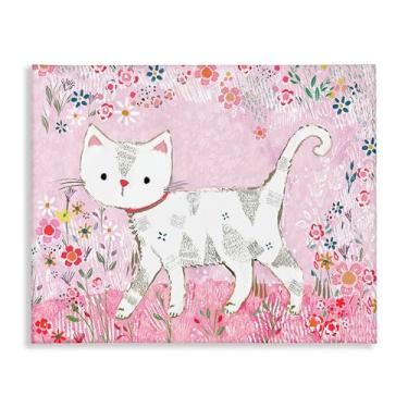 Imagem de Stupell Industries Arte de parede em tela rosa pastel, desenho de Clare Tupper, 61 x 76 cm