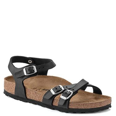 Imagem de Birkenstock Sandália feminina Kumba - Largura regular preta oleada 36 M