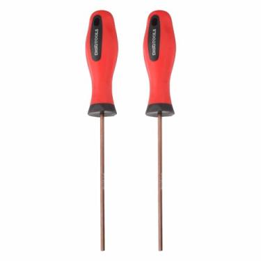 Imagem de HARFINGTON 2 chaves de fenda sextavadas 3 mm 180 mm comprimento S2 aço métrico cabeça plana magnética chave de fenda hexagonais para ferramentas de reparo manual