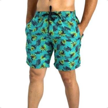 Imagem de Bermuda Praia Masculina Short Mauricinho Tactel Estampado-Masculino