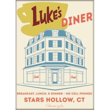 Imagem de Ata-Boy Gilmore Girls Luke's Diner Building 2,5 polegadas x 3,5 polegadas ímã para geladeiras e armários