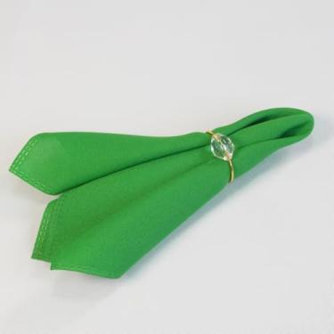 Imagem de Kit 2 Peças Guardanapo Oxford, 35x35cm, Tecido 100% Poliéster, Liso, para Mesa Posta, Refeições e Área Gourmet (Verde)