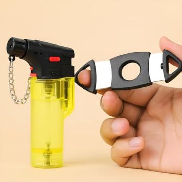 Imagem de Kit Charuto Cortador e Maçarico Portátil de Segurança, Acendedor 9cm x 3.7cm, com Corrente Premium