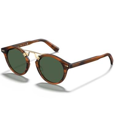 Imagem de Óculos de sol CARFIA Medium Face Listrado em Acetato Polarizado UV400