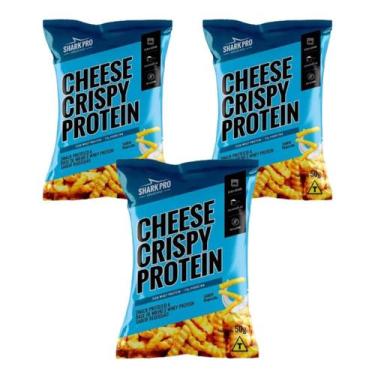 Imagem de Kit 3 Salgadinho Proteico 12G Requeijão 50G Sharkpro
