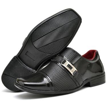 Imagem de Sapato Social Infantil Preto de Calçar Verniz Meninos - topflex, Preto