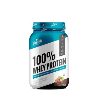 Imagem de 100% whey protein pote sabor avela 900g shark pro - SharkPro