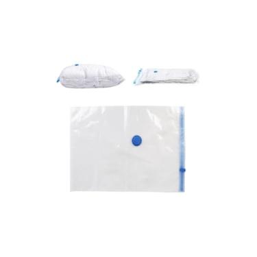 Imagem de Saco Organizador a Vácuo, 40x60cm, PVC Transparente, Redução 80%, Proteção Contra Poeira e Umidade, 1 Unidade