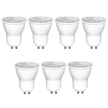 Imagem de Kit 7 Lampada Led Mini Dicroica Mr11 Gu10 3W Branco Frio