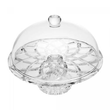 Imagem de Prato para Bolo c/Pé e Tampa Deli Diamond 30x23,5cm - Lyor