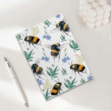 Imagem de Caderno Bees, caderno A5 para anotações de escritório, agenda de 21 x 14,7 cm, agenda, diário de viagem
