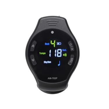 Imagem de SUNGOOYUE Metrônomo, Clipe Recarregável Portátil No Gerador de Batida Dinâmica Com Tela Colorida para Correr Instrutor de Tempo de Corda de Pular (Preta)