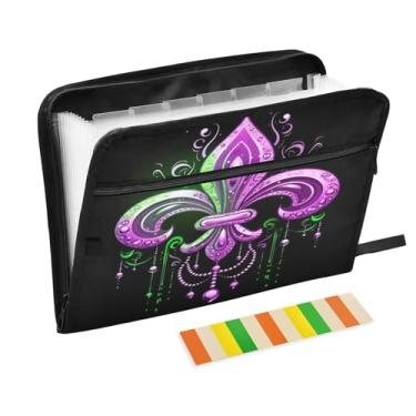 Imagem de Wassud Pasta organizadora de arquivos de papel A4 com etiquetas e pastas de arquivos expansíveis, 13 bolsos