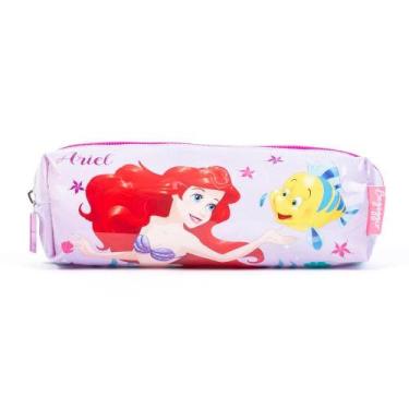 Imagem de Estojo Escolar Feminino Ariel Rosa - Disney, U