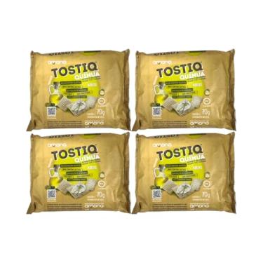 Imagem de Kit com 4 pacotes de Torrada Tostiq Quinua sabor Azeite de 70g cada - Amana