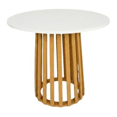 Imagem de Mesa Buffet Ripada Média 60x60cm Para Aluguel Festas Eventos Casamento Aniversário Bolo Doces Rústico Decoração Balcão Mdf Jt Home (TAMPO BRANCO)