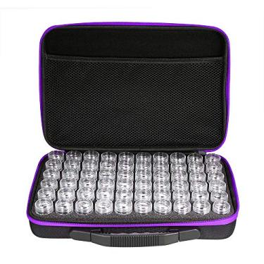 Imagem de Estojo de Armazenamento para 60 Garrafas com Fechamento Zipper Container à Prova Choques e Quedas Organizador Strass Bor