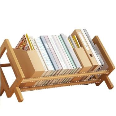 Imagem de Suporte para armazenamento de CDs Rack de armazenamento cd, rack bancada, mesa, disco madeira sólida, exibição álbum, estante quadrinhos(50cm)