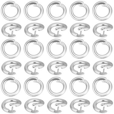 Imagem de Beebeecraft 30 peças de anéis de bloqueio banhado a prata esterlina 925 latão OD 5,5 mm ID 3 mm anel de salto aberto fecho torção elos conectores para fazer joias, reparar artesanato DIY achados