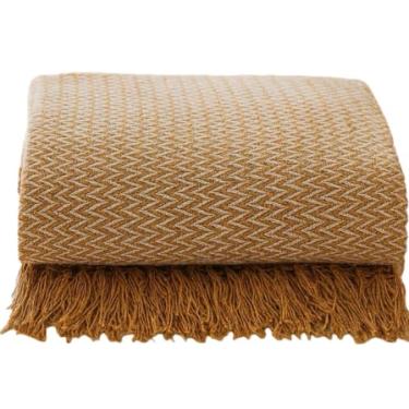 Imagem de Manta de Algodão Grande para Sofá Casal King 3,00X1,80M Grande 2,40X1,80m Pop pequena 2,20X1,50M sua casa(King luxo 2,7x2,6M Caramelo Me)