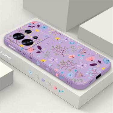 Imagem de Capa para Xiaomi Poco X6 X5 F6 11T 13T Pro Redmi para Note 13 14 4G 12 13 14 Pro Plus 5G, capa de celular em TPU, A089 Roxa, para Poco X6