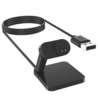 Imagem de Suporte de mesa carregador de sucção magnética dedal carregamento de contato para Xiaomi Mi Band 5/6/7 NFC