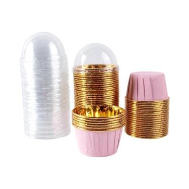 Imagem de Conjunto De Caixas Para Embalagem De Bolos Pequenos E Muffins Com Tamp