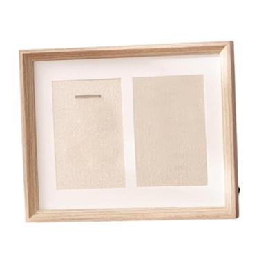 Imagem de Wswqop Expositor de Medalhas em Madeira, Moldura para Fotos, Decoração de Mesa, Suporte para Exibição de Fotos, Pins, Medalhas, Patches de Futebol e Artigos, Carvalho Branco