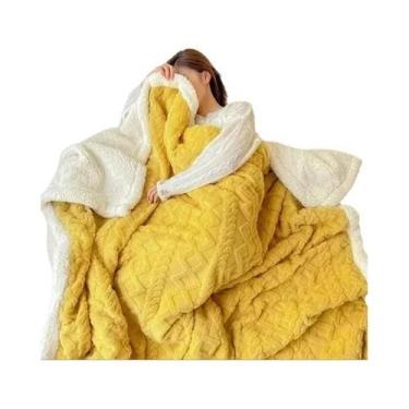 Imagem de Cobertor De Lã Quente E Macio Veludo De Cordeiro Flanela Para Cama Sof
