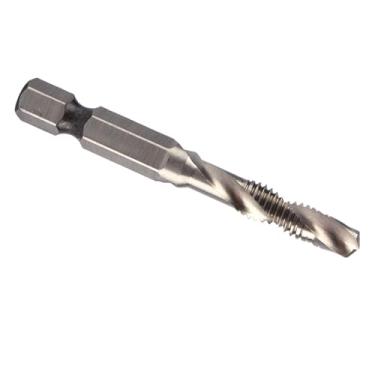 Imagem de Cosiki Broca de Haste Hexagonal M6 de Alta Dureza e Broca Cônica para Metais Macios, Ferro, para Perfuração, Rosqueamento, Chanframento, Ponto de Aterramento Preciso, Adequado para Projetos DIY