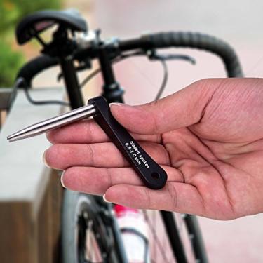 Imagem de Cryfokt Suporte de Raio de Liga de Alumínio Durável para Reparo Eficaz de Rodas para Raios de 0,8 Mm - 1,0 Mm, Adequado para Entusiastas e Profissionais de Bricolage, Cor Preta