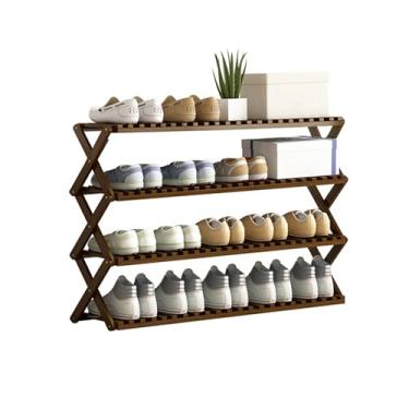 Imagem de LOERSS Sapateira de bambu, prateleira de sapatos de pé livre, sapateira para armário, prateleira multiuso, organizador de armazenamento de sapato, para saltos altos, treinadores, chinelos, na entrada