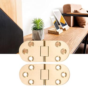 Imagem de Dobradiça de aba de latão de 180 graus, dobradiça dobrável superior para mesa dobrável, máquina de costura (2,5 mm/0,10 pol.)