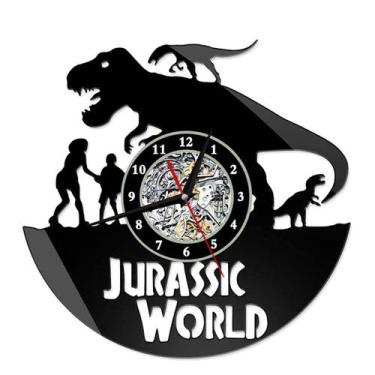 Imagem de Relógio de parede Dinasuar Vinyl Record Anime Preto 30cm - yiweisai