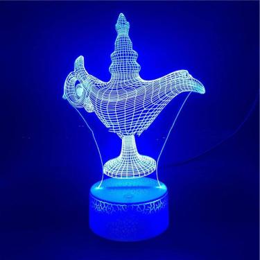 Imagem de Lâmpada de luz noturna Aladdins 3D LED Illusion com cor 0,5 W 5 V