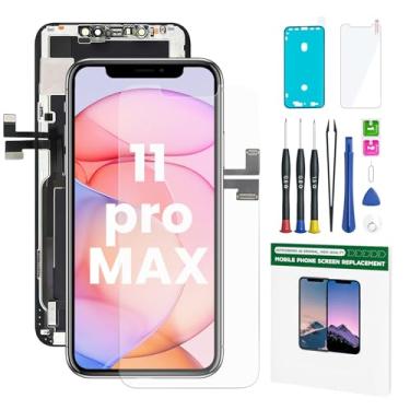 Imagem de Hoonyer Tela de substituição para iPhone 11 PRO Max 16,5 polegadas LCD e montagem digitalizadora, com kit de ferramentas de reparo, protetor de tela e vedação adesiva – Serve para A2161, A2220, A2218