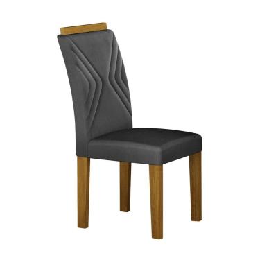 Imagem de Conjunto 2 Cadeiras Estofadas Clara Plus Freijó