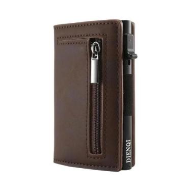 Imagem de Carteira Masculina De Luxo Antifurto Minimalista Com Clipe Magnético P