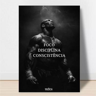 Imagem de Quadro Decorativo Mike Tyson Motivação Foco Disciplina Qualidade Premium (40x28cm)
